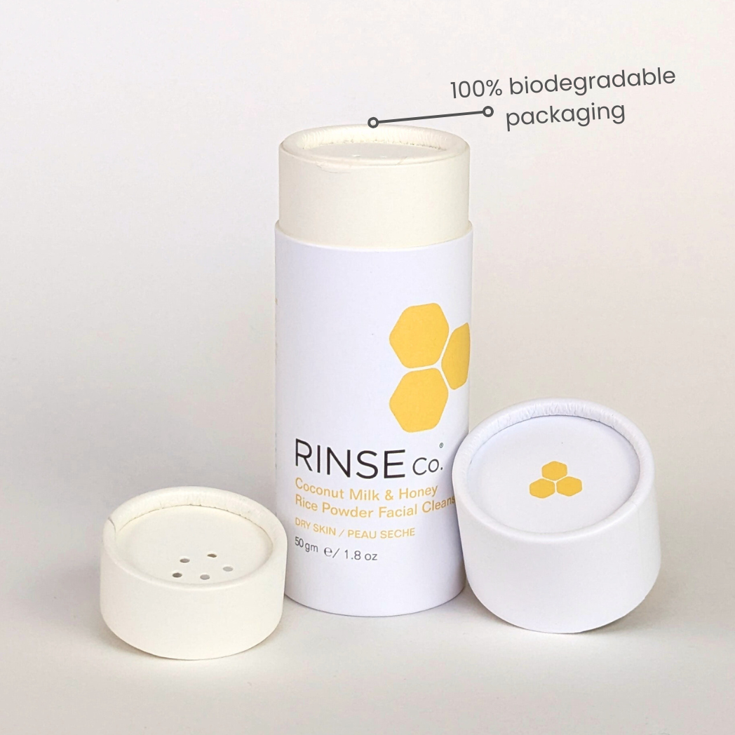 Rice Powder Facial Cleanser for Dry Skin - Coconut Milk & Honey