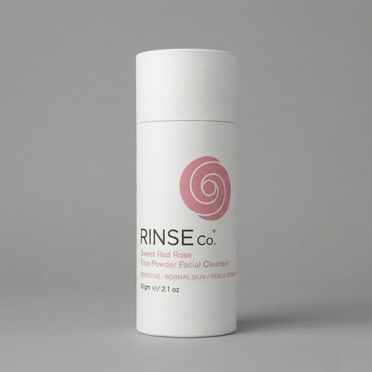 Rice Powder Facial Cleanser for Dry & Sensitive Skin - Sweet Red Rose